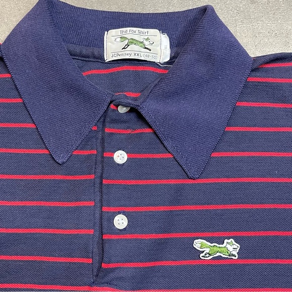 jcpenney Other - Vintage 1980s JCPenney The Fox Logo Striped Polo Shirt
